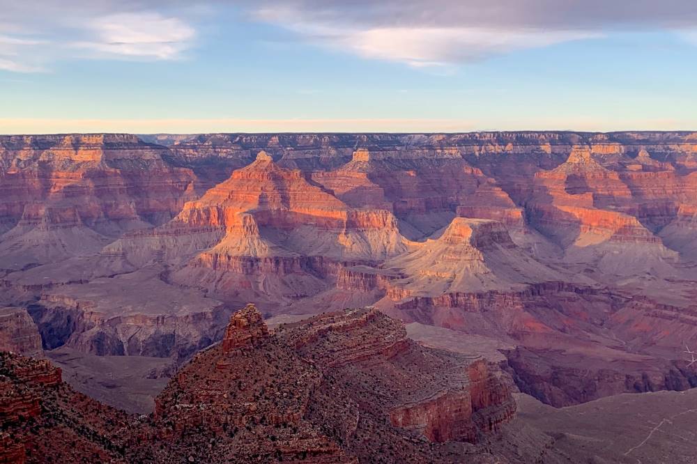 View from Grand Canyon Rim Trail, Trips Dallas to Arizona
