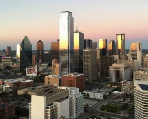 Dallas sunset Reunion Tower