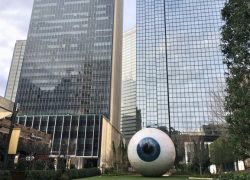 Giant Eyeball Sculpture at Downtown Dallas